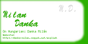 milan danka business card
